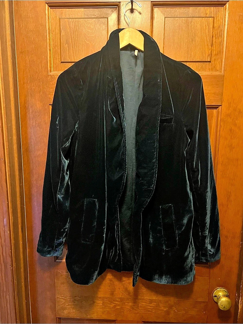 Free People Velvet Shawl Collar Blazer in Hunter Green, the perfect holiday blaz